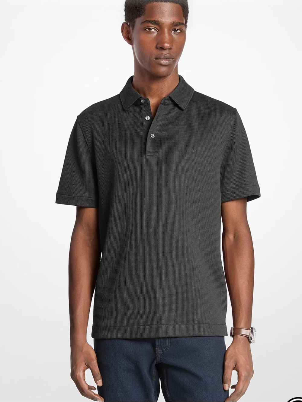 Michael Kors Men's Charcoal Short-Sleeve Polo